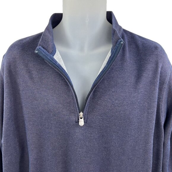 Peter Millar XL Mens Interlock Ottoman Quarter Zip Pullover banded cuffs and hem - Picture 4 of 16